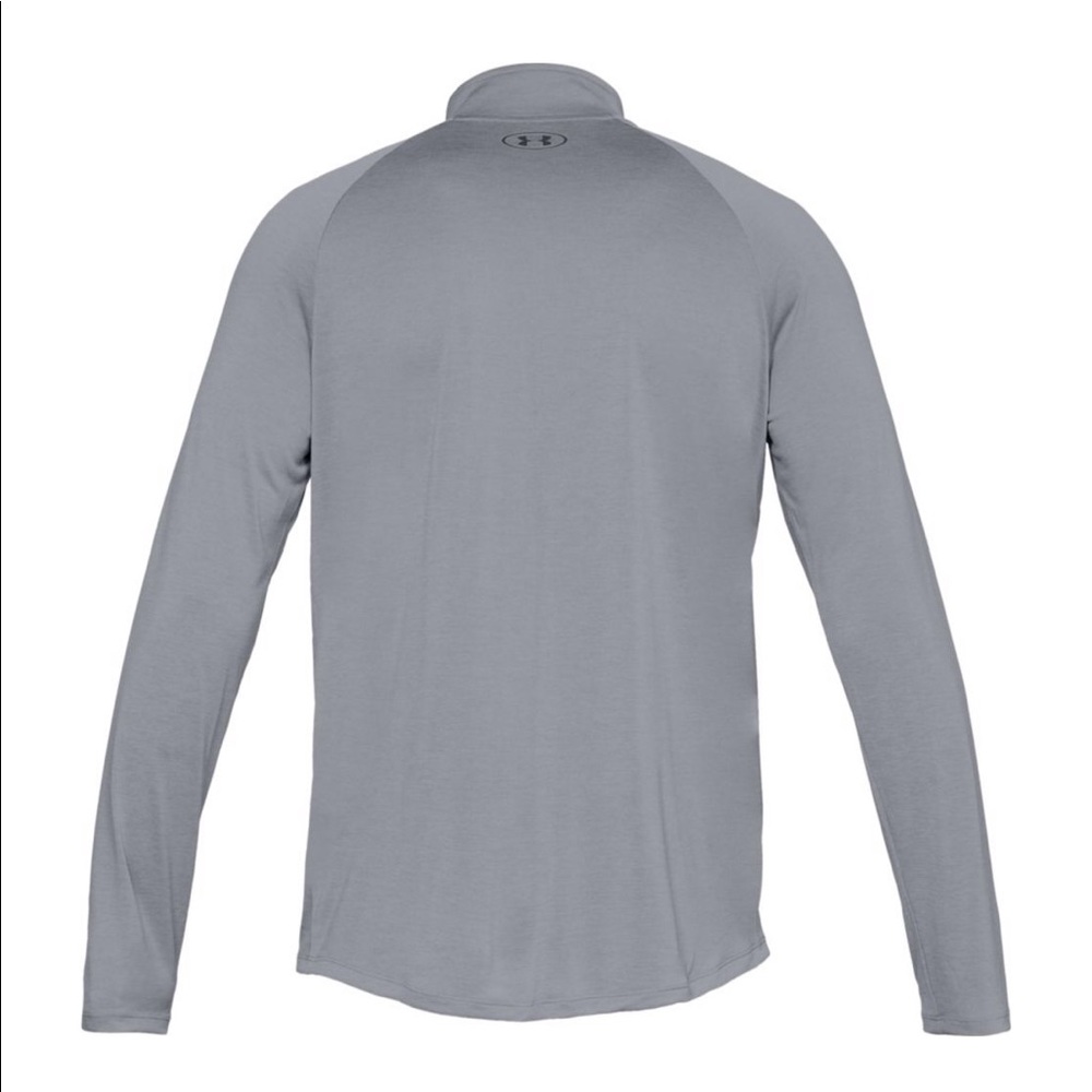 New Under Armour 1/2 Zip Long Sleeve Light Gray - Picture 5 of 7